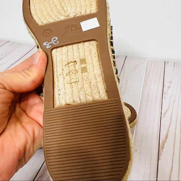 J. Crew Cheetah Animal Print Slip on Espadrille Sandals - Picture 6 of 7